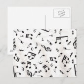 Carte Postale Notes de musique (Devant / Derrière)