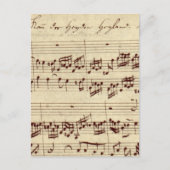 Carte Postale Notes de musique ancienne - Feuille de musique Bac (Devant)