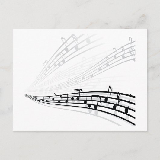 Carte Postale Notes de musique ~ Symboles de notation musicale (Devant)