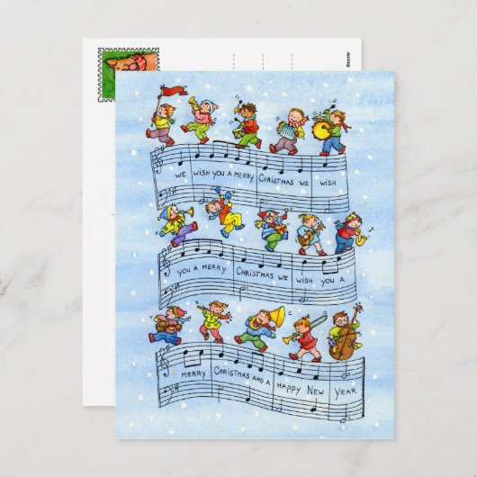 Carte postale "Notes de Noël" (Devant / Derrière)