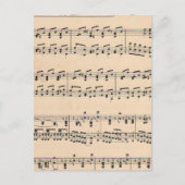 Carte Postale Notes de partition vintage (Devant)