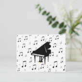 Carte Postale Notes de piano et de musique (Debout devant)