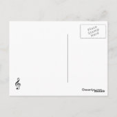 Carte Postale Notes de piano et de musique (Dos)