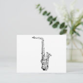 Carte Postale Notes de Saxaphone (Debout devant)
