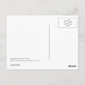 Carte Postale Notes de saxophone et de musique (Dos)