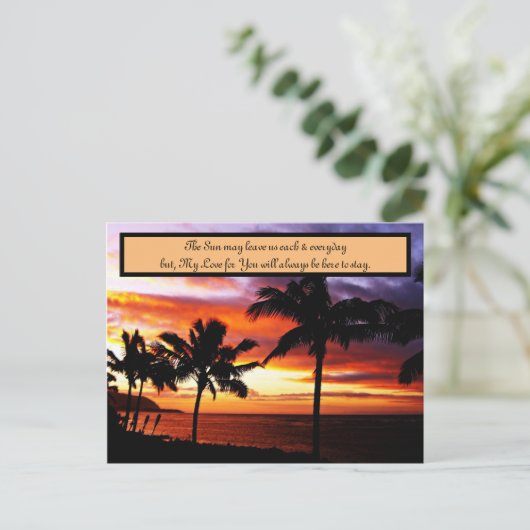 Carte Postale Notes de Sunset Love (Debout devant)