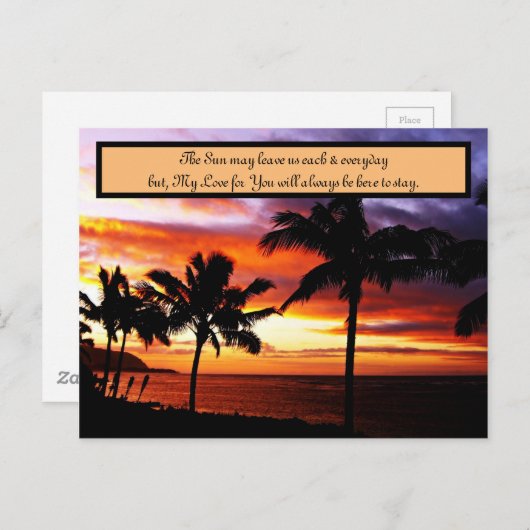 Carte Postale Notes de Sunset Love (Devant / Derrière)