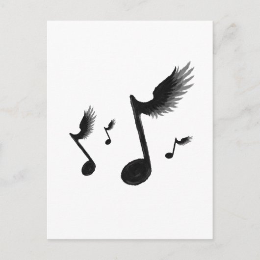 Carte Postale Notes de vol (Devant)