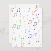 Carte Postale Notes et symboles de musique (Devant / Derrière)