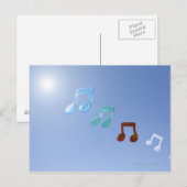 Carte Postale Notes musicales (Devant / Derrière)