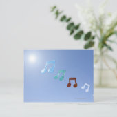 Carte Postale Notes musicales (Debout devant)