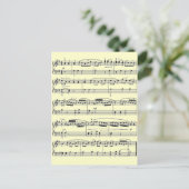 Carte Postale notes musicales (Debout devant)