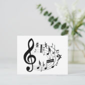 Carte Postale Notes musicales (Debout devant)