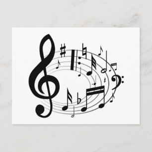 Carte Postale Notes musicales