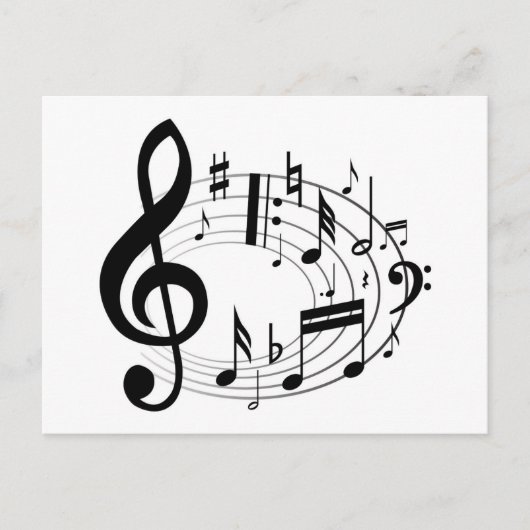 Carte Postale Notes musicales (Devant)