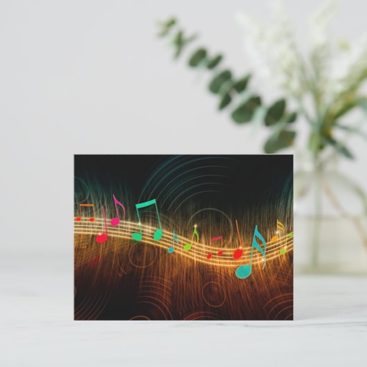 Carte Postale Notes musicales (Debout devant)