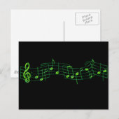 Carte Postale Notes musicales (Devant / Derrière)