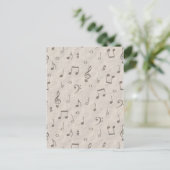 Carte Postale Notes musicales (Debout devant)