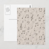 Carte Postale Notes musicales (Devant / Derrière)