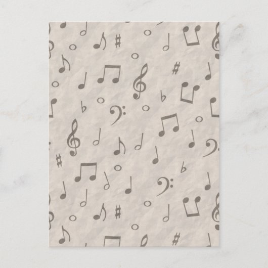Carte Postale Notes musicales (Devant)