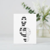 Carte Postale notes musicales (Debout devant)