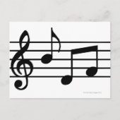 Carte Postale Notes musicales (Devant)