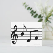 Carte Postale Notes musicales (Debout devant)