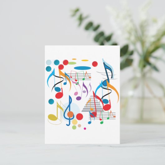 Carte Postale Notes musicales (Debout devant)