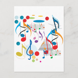 Carte Postale Notes musicales