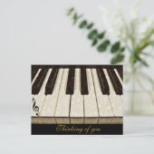Carte Postale Notes musicales et touches_ (Debout devant)