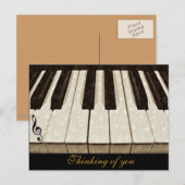 Carte Postale Notes musicales et touches_ (Devant / Derrière)