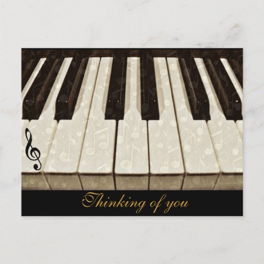 Carte Postale Notes musicales et touches_ (Devant)