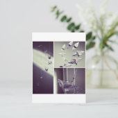 Carte Postale Notes musicales Origami Crane Mobile (Debout devant)