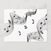 Carte Postale Notes musicales sur le blanc  (Devant)