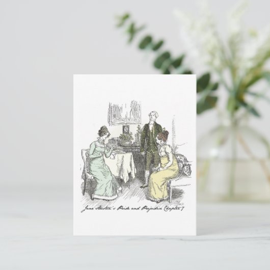 Carte Postale Notes Netherfield - Jane Austen Pride & Prejudice (Debout devant)