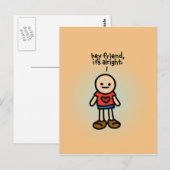 Carte Postale notes pour mes amis. (Devant / Derrière)