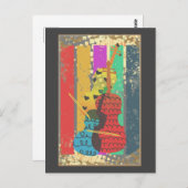 Carte Postale Notes sur la basse double et la musique (Devant / Derrière)