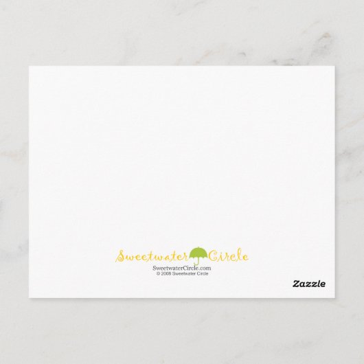 Carte Postale Notes sur la couche (Dos)