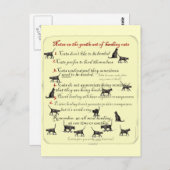 Carte Postale Notes sur l'art doux de l'élevage de chats (Devant / Derrière)