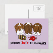 Carte Postale Nothin' Butt St Bernards (Devant / Derrière)