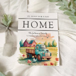 Carte Postale Notre 1ère Faire-part d'aquarelle domestique<br><div class="desc">Notre 1ère carte postale Faire-part Moteur Camion Watercolor Home</div>