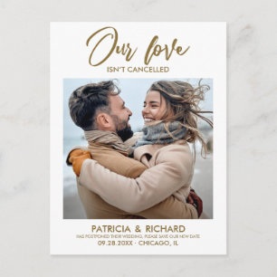 Carte Postale Notre amour n’est pas annulé le report Mariage