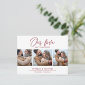 Carte Postale Notre amour n'est pas annulé Mariage Nouvelle Date (Debout devant)