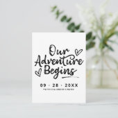 Carte Postale Notre Aventure Commence À Enregistrer La Date Non  (Debout devant)