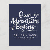 Carte Postale Notre Aventure Commence À Enregistrer La Date Non (Devant)