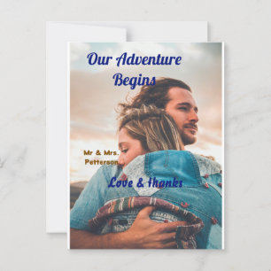 Carte Postale Notre aventure commence ajoutez photo de couple am