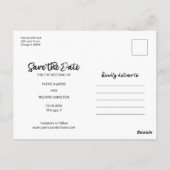 Carte Postale Notre aventure commence Enregistrer la date de mar (Dos)
