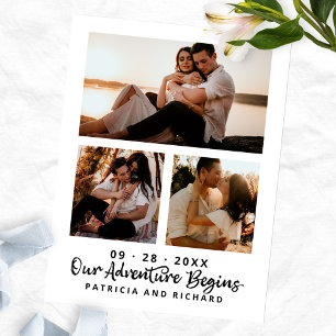 Carte Postale Notre aventure commence Enregistrez la date 3 Phot