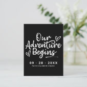 Carte Postale Notre aventure commence Enregistrez la date Non ph (Debout devant)