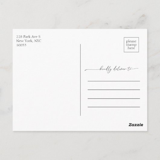 Carte Postale Notre Aventure Commence Le Mariage Forestier Écono (Dos)